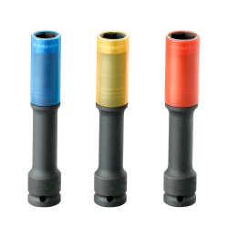 Zestaw nasadek rozmiar napędu 1/2 cala elementy: 3 Facom typ napędu Kwadratowy gniazdo 17 , 19 , 21mm