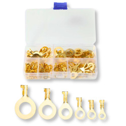 ZESTAW KONEKTORY OCZKOWE M3 M4 M5 M6 M8 M10 150 szt. 6 ROZMIARÓW 3.2-10.2MM