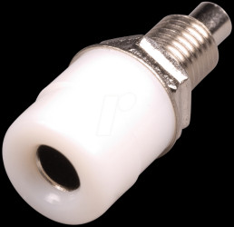 072312 4-mm banana socket, fully insulated, white