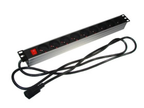 Listwa zasilająca 1U 19 9 gniazd wtyk C14 wyłączn