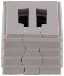 CONTA-CLIP 28600.6 Element uszczelniający KDS-DE/2XASI GR, (D x S x W) 20.3 x 20.3 x 17.7 mm, termoplastyczny elastomer,