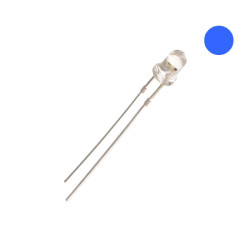 DIODA LED 3mm NIEBIESKA 2900mcd 2,9cd 25st. CLEAR W02900