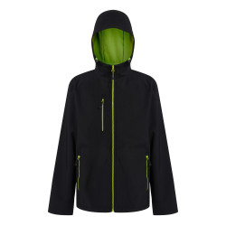 Kurtka typu softshell, TRA705, rodzaj Unisex, L, Czarne/limonkowe
