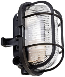 Lampa sufitowa, zewnętrzna, Zewnętrzna lampa ścienna Deko Light Syrma Oval Schwarz 401012 IP44