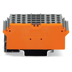 WAGO 280-765 30mm 4-cond. Carrier T-blk. f Mod. w Orange Sep. Grey AWG 28-14