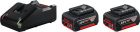 Bosch Professional 1600A019S0 2x GBA 18V 4.0AH + GAL 18V-40 Professional Ładowarka i akumulator do elektronarzędzi 18 V