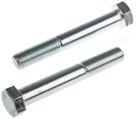 Śruba z łbem sześciokątnym gwint M20 140mm skok 2.50mm Stalowe Sześciokątny Powlekane jasnym cynkiem RS PRO