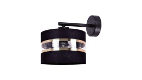 Kinkiet Ścienny Nicea Z Czarno Złotym Abażurem Na E27 K-5204 Kaja Lighting