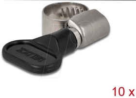 19403 Hose clips with wing nut, 8 - 12 mm, 10 pieces