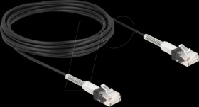 80392 Patch cable Cat.6A UTP Slim 5 m black