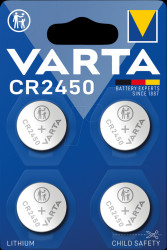 06450 Lithium button cell CR2450, 24.0x5.0 mm, pack of 4