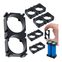 5x Plastikowa Obudowa 1x2 do Pakietowania Akumulatorów Li-Ion 18650 na 2 szt.