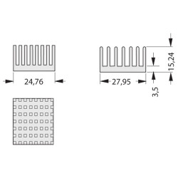 Fischer Elektronik ICK PGA 11 x 11 Heat Sink 10.9&#xB0;C/W