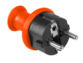 Wtyczka prosta 16A z/u Uni-Schuko 250V IP44 pomarańczowa WT-40H