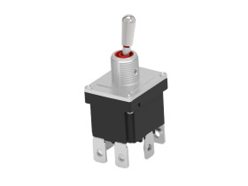 Przełącznik Wł.-wył.-(wł.) Podwójny biegun TE Connectivity Montaż panelowy