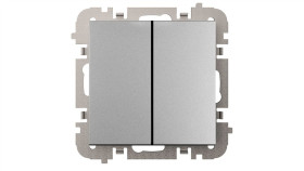 Vestra Łącznik Podwójny Schodowy Bez Ramki Podtynkowy Ip20 Srebrny 3818-16