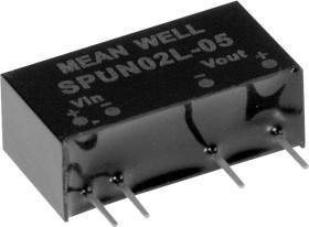 MW Mean Well DPUN02L-05 Przetwornica DC/DC DPUN02L-05, 2 W, +5 V/DC, -5 V/DC, 200 mA, 1 szt.