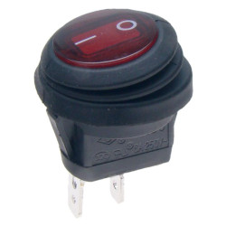 Przełącznik klawisz podś. hermet. 230V 6A 2-poz 1-tor 1xNO czerwony KCD8R-230V / 9338