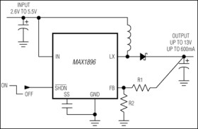 1.4MHz SOT23 Current-Mode Step-Up DC-DC Converter