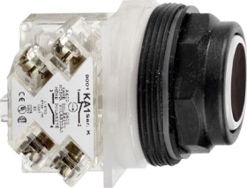 Pushbutton, with spring return, black, 9001SKR1BH13