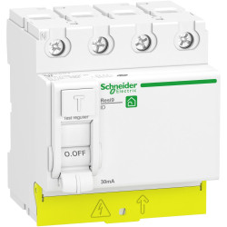 RCCB, Typ A, 3-biegunowy, 40A, 30mA, Schneider Electric, R9PR Resi9 400V ac