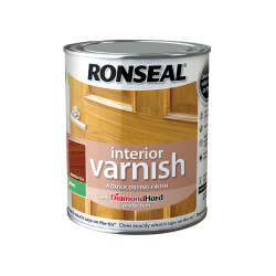 Ronseal 36863 Interior Varnish Quick Dry Matt Medium Oak 750ml