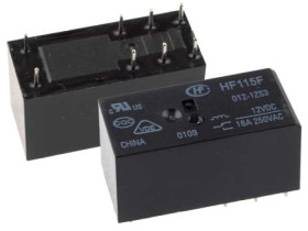 HF 115-012-2Z4B przekaźnik elektromagnetyczny DPST, zas. 12Vdc