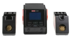 Dwukanałowa cyfrowa stacja lutownicza, 2-wyjściowa, 230V, Typ F — wtyczka Schuko, typ G — brytyjski 3-stykowy