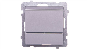 Sonata Łącznik Hotelowy Z Podświetleniem Srebro Mat Łp-15Rs/M/38