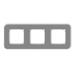 MINI Ramka uniwersalna potrójna zaokrąglona z tworzywa szary mat 27MRTZ-3
