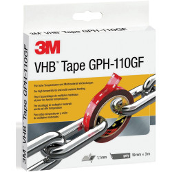 3M GPH-110F19-3 VHB&#x2122; Tape GPH-110GF, Grey, 19 mm x 3 m, 1.1 mm
