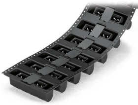 Pin header, 2 pole, pitch 5 mm, straight, black, 231-132/001-000/105-604/997-405