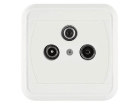 LIZA Gniazdo antenowe RTV-SAT końcowe 15dB srebrny 5GAS-1L KARLIK