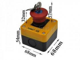 Kaseta ze stacyjką, grzyb, kluczyk, Yumo H= 82mm