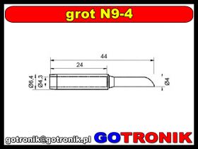 Grot N9-4 - ścięty fi 4mm