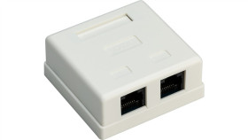 Gniazdo Teleinformatyczne Natynkowe 2Xrj45 Utp Kat.6 77633