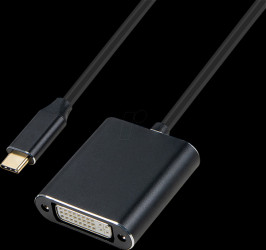 USBC-DVI-MF-B-0,2M USB 3.0 C connector to DVI port, 4K at 30 Hz, 0.2 m