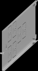 Subdivision, lateral, rectangular, sheet steel, (W x H x D) 1.5 x 200 x 400 mm, 8PQ5000-2BA31