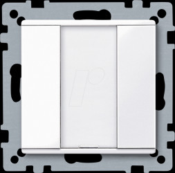 617125 Push-button, 1-gang plus, active white glossy, System M