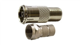 Przejście Adapter Antenowy F (Gniazdo) / Iec Tv (Gniazdo) + Wtyk F Nakręcany...