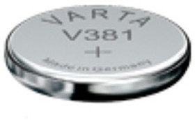 Silver oxide-button cell, SR55, 1.55 V, 45 mAh, 00381 101 111