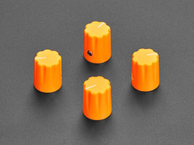 Adafruit Orange Micro Potentiometer Knob - 4 pack