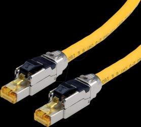 21151852 Patch cable, Cat. 8, S/FTP (PiMF), solid wire, yellow, 2 m