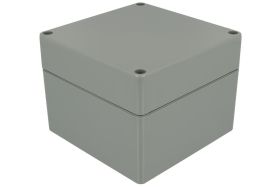 Obudowa; uniwersalna; G387-IP67; ABS; 120mm; 120mm; 90mm; IP67; ciemnoszary; z uszczelką wylewaną; z tulejkami mosiężnymi; Gaint