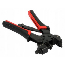 Zaciskarka do złączy kompresyjnych kątowych i prostych typu F, BNC, IEC, RCA uniwersalna MASTER