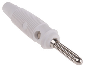 Adapter z wtykiem bananowym Męski Połączenie lutowane typ Wtyk bananowy Biały 30A Hirschmann Test & Measurement rozmiar