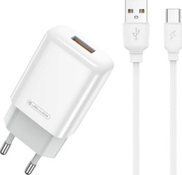 Ładowarka sieciowa JELLICO 2.4A 12W 1x USB + kabel USB-C