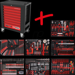 815.7397 Workshop trolley set P15, 397 pieces