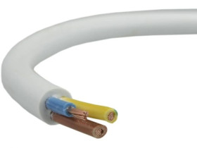 Przewód prądowy H03VV-F / OMY 300V 3x1 biały linka Elektrokabel /25m/