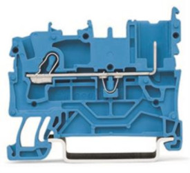 1-wire/1-pin basic terminal, spring-clamp connection, 0.25-4.0 mm², 1 pole, 24 A, 6 kV, blue, 2022-1204
